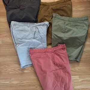 Set of Five Men's 10 inch essential shorts - size 34